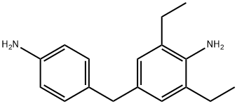 4-[(4-アミノフェニル)メチル]-2,6-ジエチルベンゼンアミン 化学構造式