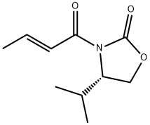 (4S)-N-巴豆酰基-4-异丙基-2-恶唑烷酮,90719-29-2,结构式