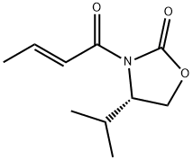 (4S)-N-巴豆酰基-4-异丙基-2-恶唑烷酮 结构式