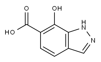 7-羟基-1H-吲唑-6-甲酸 结构式