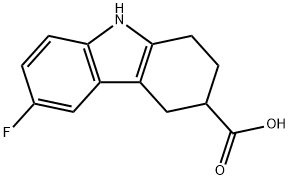 6-FLUORO-2,3,4,9-TETRAHYDRO-1H-CARBAZOLE-3-CARBOXYLIC ACID Struktur