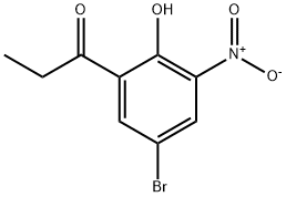 1-(5-ブロモ-2-ヒドロキシ-3-ニトロフェニル)プロパン-1-オン 化学構造式