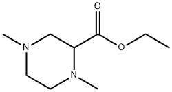 1,4-ジメチルピペラジン-2-カルボン酸エチル 化学構造式