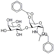 Benzyl   2-Acetamido-2-deoxy-3-O-(β-D-galactopyranosyl)-4,6-benzylidene-α-D-galactoside Struktur