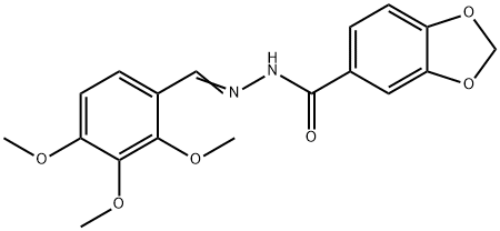1,3-BENZODIOXOLE-5-CARBOXYLIC ACID, [(2,3,4-TRIMETHOXYPHENYL)METHYLENE]HYDRAZIDE Structure