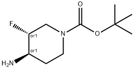 反式-4-氨基-3-氟哌啶-1-甲酸叔丁酯, 907544-16-5, 结构式