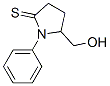 2-Pyrrolidinethione,  5-(hydroxymethyl)-1-phenyl- 结构式