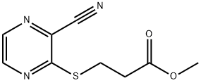 3-((3-氰基吡嗪-2-基)硫代)丙酸甲酯 结构式