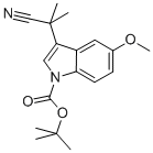 1H-Indole-1-carboxylic acid, 3-(1-cyano-1-methylethyl)-5-methoxy-, 1,1-dimethylethyl ester Structure