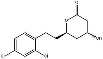 7-(2,4-dichlorophenyl)-3-hydroxy-5-heptanolide Struktur