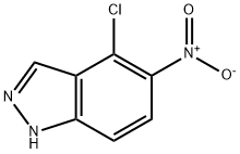 4-クロロ-5-ニトロ-1H-インダゾール 化学構造式