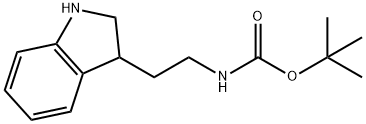 (2-(吲哚啉-3-基)乙基)氨基甲酸叔丁酯, 907969-24-8, 结构式