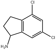 4,6-二氯-2,3-二氢-1H-茚-1-胺盐酸盐 结构式
