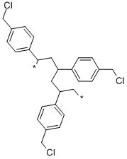 聚(乙烯苄基氯), 9080-67-5, 结构式