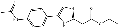 5-(4-(Acetylamino)phenyl)-1H-imidazole-2-acetic acid ethyl ester Struktur