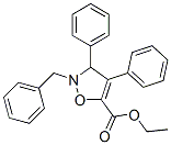 5-Isoxazolecarboxylic  acid,  2,3-dihydro-3,4-diphenyl-2-(phenylmethyl)-,  ethyl  ester 结构式