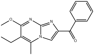(6-エチル-7-メトキシ-5-メチルイミダゾ[1,2-a]ピリミジン-2-イル)フェニルメタノン 化学構造式
