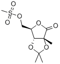 5-O-Methanesulfonate-2,3-O-isopropylidene-2-C-methyl-D-ribonic-gamma-lactone Structure