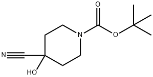 1-BOC-4-HYDROXY-PIPERIDINE-4-CARBONITRILE Structure