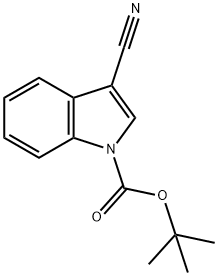 tert-butyl 3-cyano-1H-indole-1-carboxylate Structure