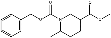1-benzyl 3-Methyl 6-Methylpiperidine-1,3-dicarboxylate Structure