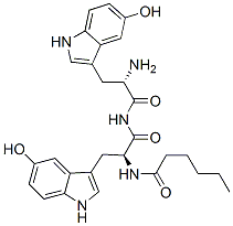 N-hexanoyl-5-hydroxytryptophyl-5-hydroxytryptophanamide Structure