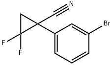 1-(3-Bromo-phenyl)-2,2-difluoro-cyclopropanecarbonitrile Struktur