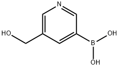 5-(ヒドロキシメチル)-3-ピリジニルボロン酸 化学構造式