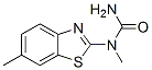 Urea, 1-methyl-1-(6-methyl-2-benzothiazolyl)- (7CI) 结构式