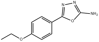 5-(4-エトキシフェニル)-1,3,4-オキサジアゾール-2-アミン 化学構造式