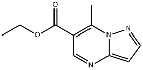 7-メチルピラゾロ[1,5-A]ピリミジン-6-カルボン酸エチル 化学構造式