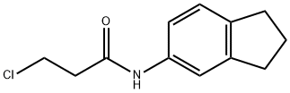 3-クロロ-N-(2,3-ジヒドロ-1H-インデン-5-イル)プロパンアミド 化学構造式