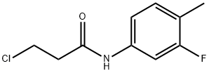 3-クロロ-N-(3-フルオロ-4-メチルフェニル)プロパンアミド 化学構造式