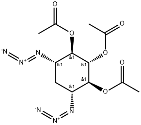 ビス(N-ジアゾ)-トリス(O-アセチル)-2-デオキシストレプタミン 化学構造式