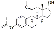 17 alpha-iodovinyl-11 beta-methoxyestradiol Structure