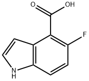 1H-Indole-4-carboxylic acid, 5-fluoro- Structure