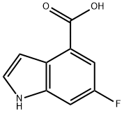 1H-Indole-4-carboxylic acid, 6-fluoro- Struktur