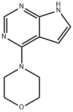 4-{7H-ピロロ[2,3-D]ピリミジン-4-イル}モルホリン 化学構造式
