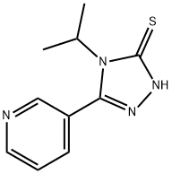 4-イソプロピル-5-ピリジン-3-イル-4H-1,2,4-トリアゾール-3-チオール 化学構造式