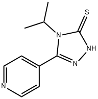 4-イソプロピル-5-ピリジン-4-イル-4H-1,2,4-トリアゾール-3-チオール 化学構造式