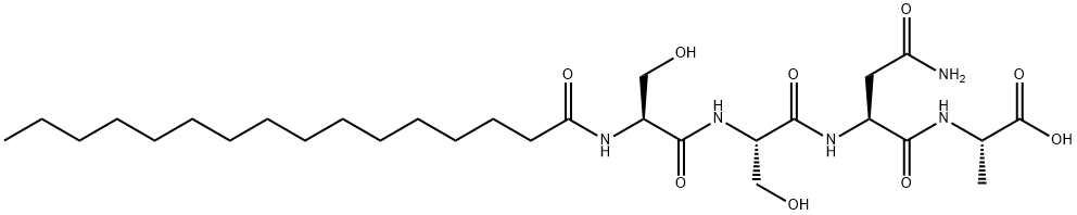 N-palmitoyl-seryl-seryl-asparaginyl-alanine 结构式