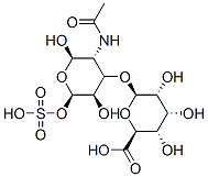 (2S,3S,4S,5R,6R)-6-[(2R,3R,4R,5R,6R)-3-acetamido-2,5-dihydroxy-6-sulfo oxy-oxan-4-yl]oxy-3,4,5-trihydroxy-oxane-2-carboxylic acid Structure