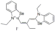 3-ethyl-2-[2-[(3-ethyl-3H-benzoselenazol-2-ylidene)methyl]but-1-enyl]benzoselenazolium iodide Structure