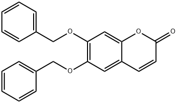 6,7-ビス(フェニルメトキシ)-2H-1-ベンゾピラン-2-オン 化学構造式
