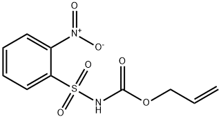 N-烯丙氧羰基-2-硝基苯磺酰胺, 90916-29-3, 结构式