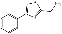 C-(4-PHENYL-THIAZOL-2-YL)-METHYLAMINE, 90916-45-3, 结构式