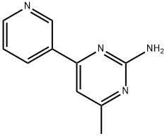 2-アミノ-4-メチル-6-(3-ピリジル)ピリミジン 化学構造式