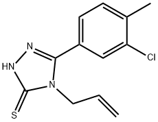 4-烯丙基-5-(3-氯-4-甲基苯基)-4H-1,2,4-三唑-3-硫醇, 909229-55-6, 结构式