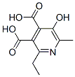 3,4-Pyridinedicarboxylic  acid,  2-ethyl-5-hydroxy-6-methyl- 结构式
