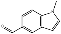 1‐メチル‐1H‐インドール‐5‐カルバルデヒド 化学構造式